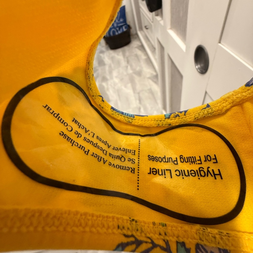 Sam Edelman Yellow Flora Monokini size Large, NWT! - Picture 5 of 14